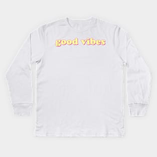 Good Vibes Pink Lemonade Kids Long Sleeve T-Shirt